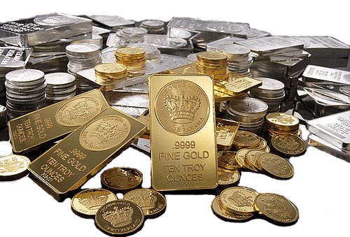 gold metal coins